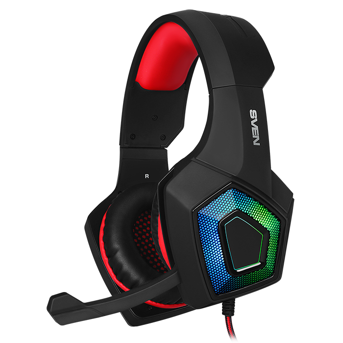 Игровая гарнитура SVEN AP-U880MV с микрофоном, черный/красный