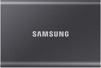 Внешний SSD  Samsung  1 TB  T7 Portable, серый, 1.8", USB Type-C, USB 3.1