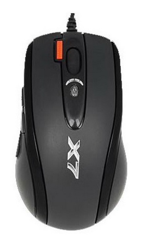 Мышь проводная игровая A4TECH XL-750BK лазерная (3600dpi) USB2.0 (6but), черный (1/20)