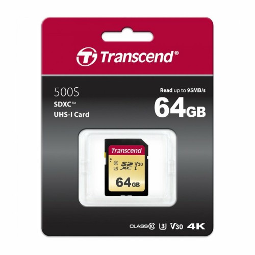 SDXC  64GB  Transcend 500S UHS-I U3 V30