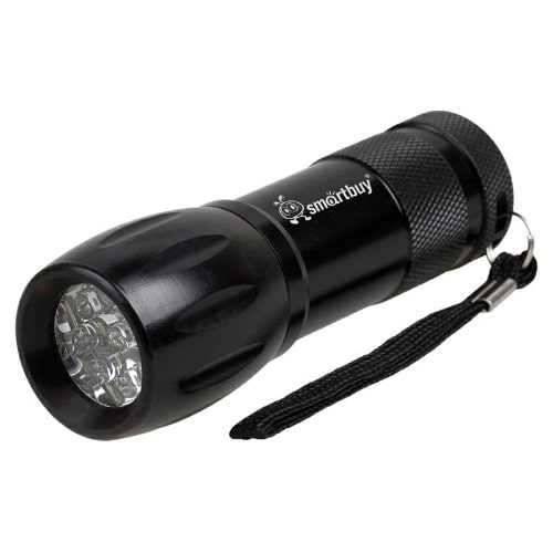 Фонарь SMARTBUY SBF-103-B Светодиодный, алюминиевый, 9 LED, 3хААА, черный (шоу-бокс 24шт) (1/240)