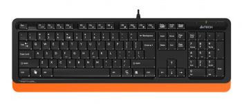 Клавиатура A4 Fstyler FK10 черный/оранжевый USB Multimedia
