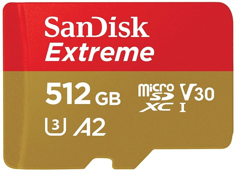 MicroSDXC  512GB  SanDisk Class 10 Extreme UHS-I U3 (190 Mb/s) без адаптера