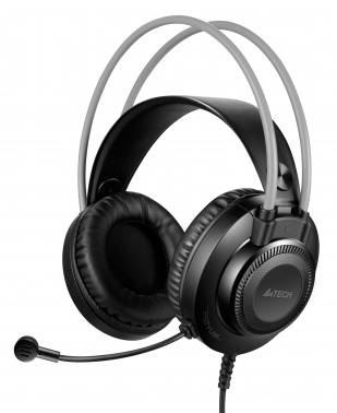 Гарнитура A4TECH Fstyler FH200U 2м накладные USB оголовье (FH200U GREY), серый (1/20)