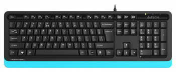 Клавиатура проводная A4TECH Fstyler FKS10 USB, черный/синий (1/20)