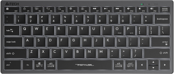 Клавиатура A4Tech Fstyler FX61 серый/белый USB slim Multimedia LED