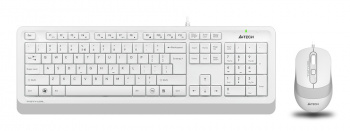 Клавиатура + мышь A4 Fstyler F1010 клав:белый/серый мышь:белый/серый USB Multimedia
