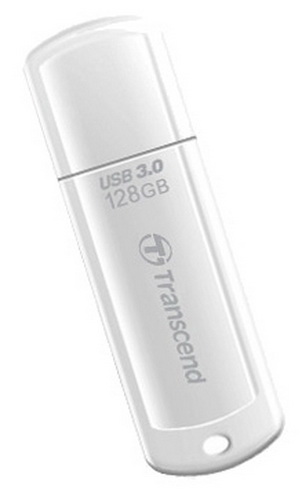 USB 3.0  128GB  Transcend  JetFlash 730  белый