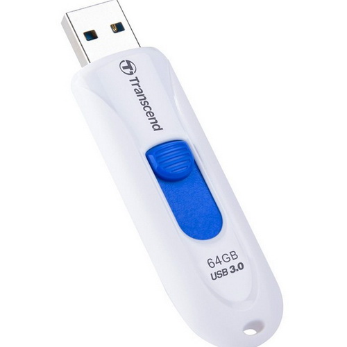 USB 3.0  64GB  Transcend  JetFlash 790  белый