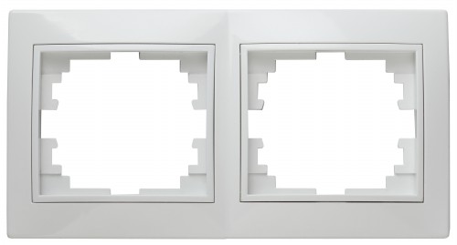 Рамка INTRO на 2 поста гор., скрытой установки, Plano, белый (1/20/400/4000)