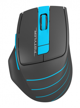Беспроводная мышь A4TECH Fstyler FG30S (2000dpi) silent (6but), серый/синий (1/60)