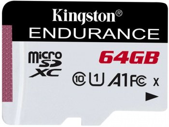 MicroSD  64GB  Kingston Class 10 Canvas Select High Endurance UHS-I A1 V30 U1 (95 Mb/s) без адаптера
