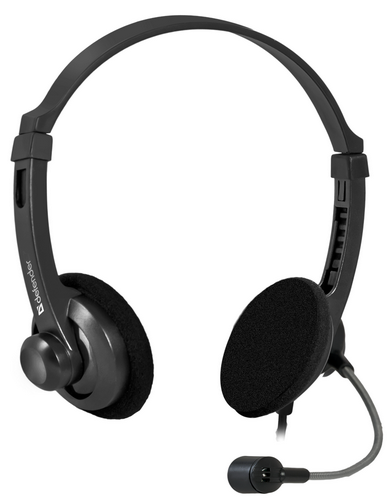 Гарнитура DEFENDER Aura 104 шнур 1,8 м, черный (1/50)