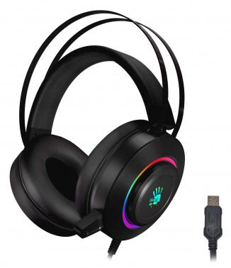 Игровая гарнитура A4TECH Bloody G521 2.3м мониторные USB оголовье (G521 (BLACK)), черный (1/10)
